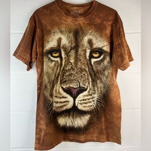 The Mountain Brown Tie Dye Mountain Lion Graphic Tshirt, Medium